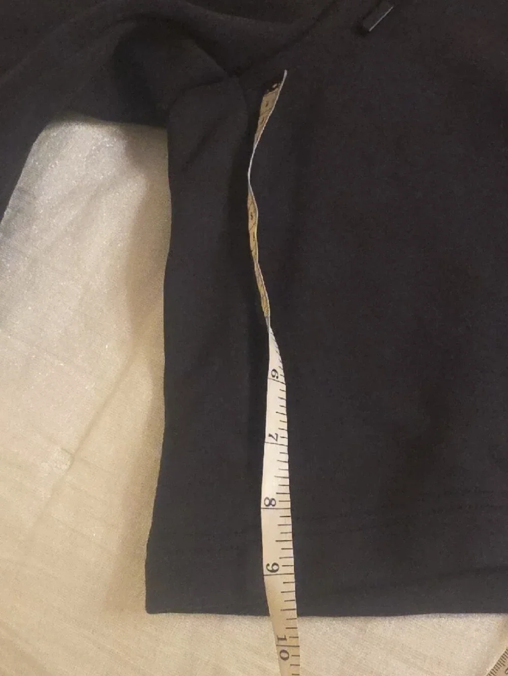 Athleta Black Heavyweight Terry Bermuda Shorts Adjustable Waist Size L - Picture 8 of 14